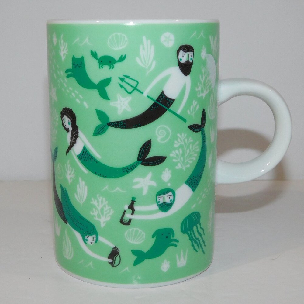 Danica Studio Mermaid Merman Mercat Merdog  Green Coffee Tea Mug Sea Spell